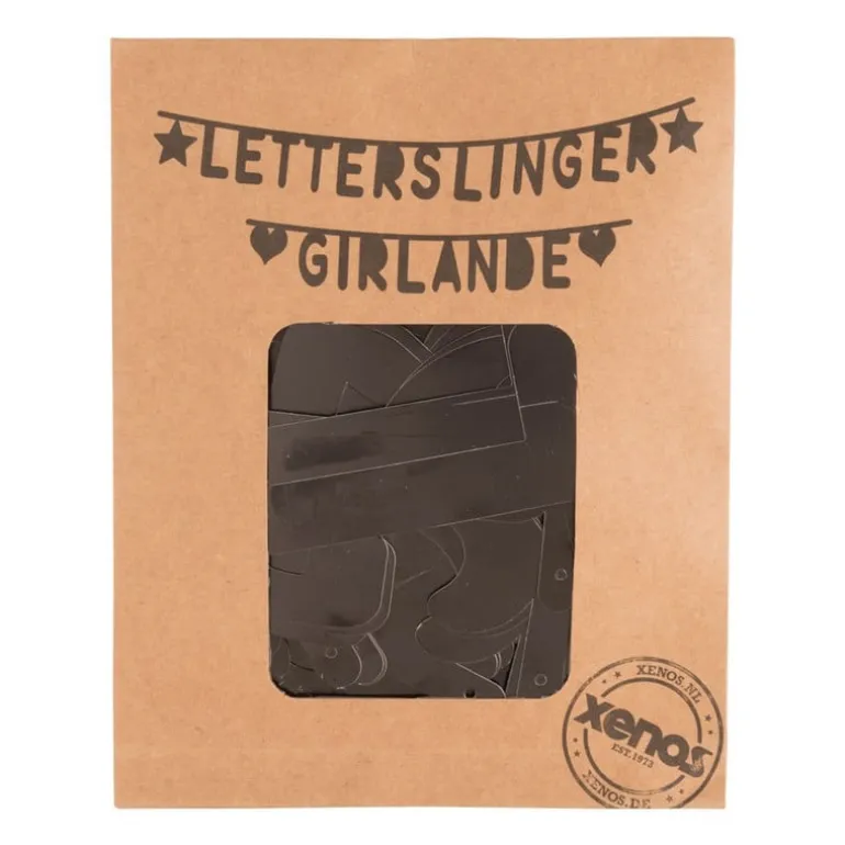 Maak je eigen letterslinger - zwart