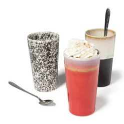 Macchiato mok Roots - zwart/wit - 275 ml