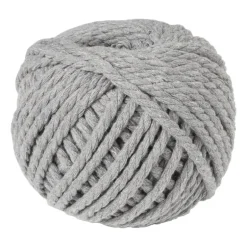Macrame touw - grijs - 40 meter
