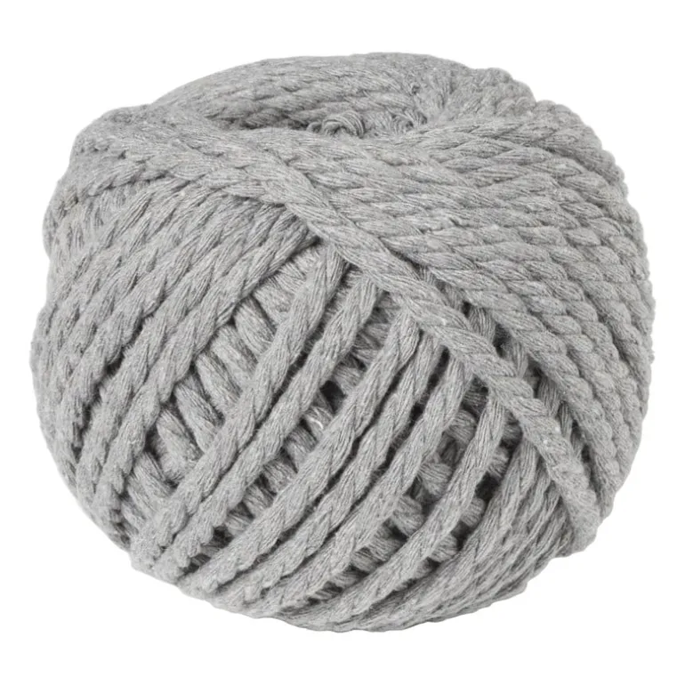 Macrame touw - grijs - 40 meter