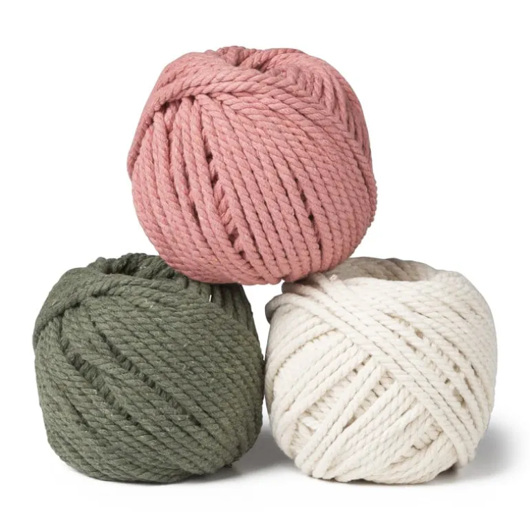 Macrame touw - groen - 40 meter