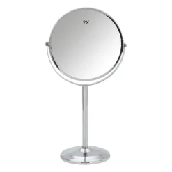 Make-up spiegel - chroom - ø16 x 36 cm