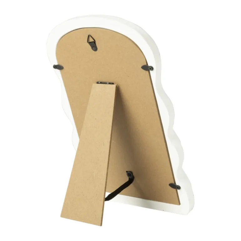 Make-up spiegeltje wave - wit - 26x17.7x2.7 cm