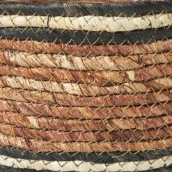 Mand gestreept - bruin/rood - ø23x15 cm