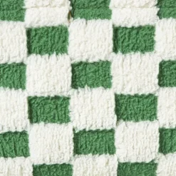 Mand checks middel - groen/wit - 13x33x23 cm