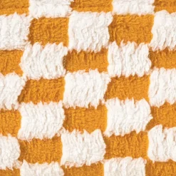 Mand checks middel - oranje/wit - 13x33x23 cm