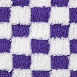 Mand checks middel - paars/wit - 13x33x23 cm