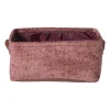 Mand chenille - rood - 30x20x14 cm