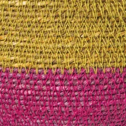 Mand colorblock - roze/geel - ø35x26 cm