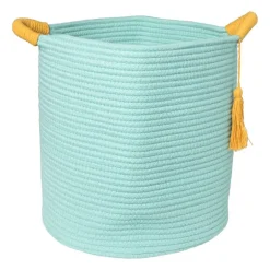 Mand colors hoog - blauw/oranje - ø34x34 cm