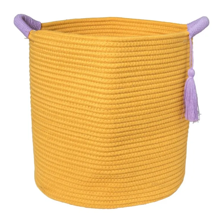 Mand colors hoog - oranje/paars - ø34x34 cm