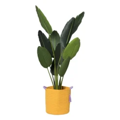 Mand colors hoog - oranje/paars - ø34x34 cm