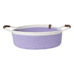 Mand colors laag - lila/wit - ø30x10 cm