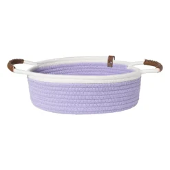 Mand colors laag - lila/wit - ø27x9 cm