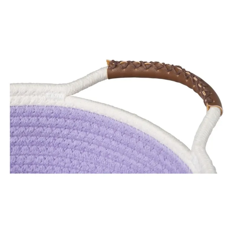 Mand colors laag - lila/wit - ø27x9 cm