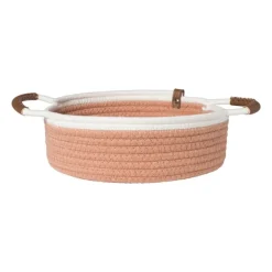 Mand colors laag - oranje/wit - ø27x9 cm