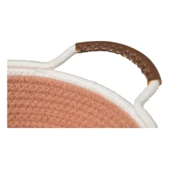 Mand colors laag - oranje/wit - ø27x9 cm