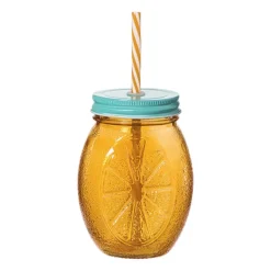 Mason jar citroen - oranje - 450 ml