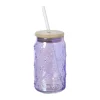 Mason jar iriserend - paars - ø7.5x14 cm