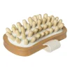 Massage borstel - rubber/hout - 13x7x4 cm