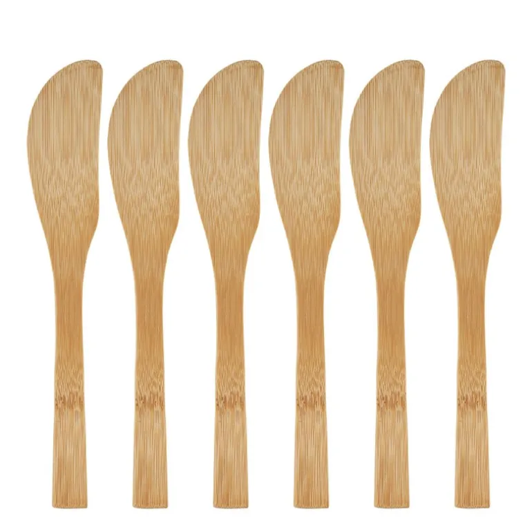 Messen bamboe - 16 cm - set van 6