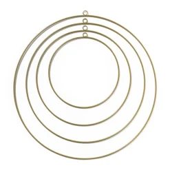 Metalen deco ringen - goud - set van 4