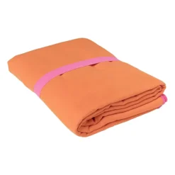 Microvezel handdoek - oranje/roze - 100x180 cm