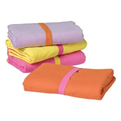 Microvezel handdoek - oranje/roze - 100x180 cm