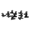 Mini clips metaal - zwart - 12 stuks