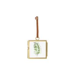 Mini fotolijstje hangend - goud - 6x6 cm