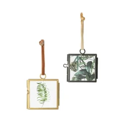 Mini fotolijstje hangend - goud - 6x6 cm