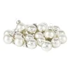 Mini kerstbal - zilver - set van 24
