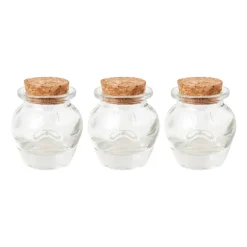 Mini voorraadpotje met kurk - set van 3 - 5 ml