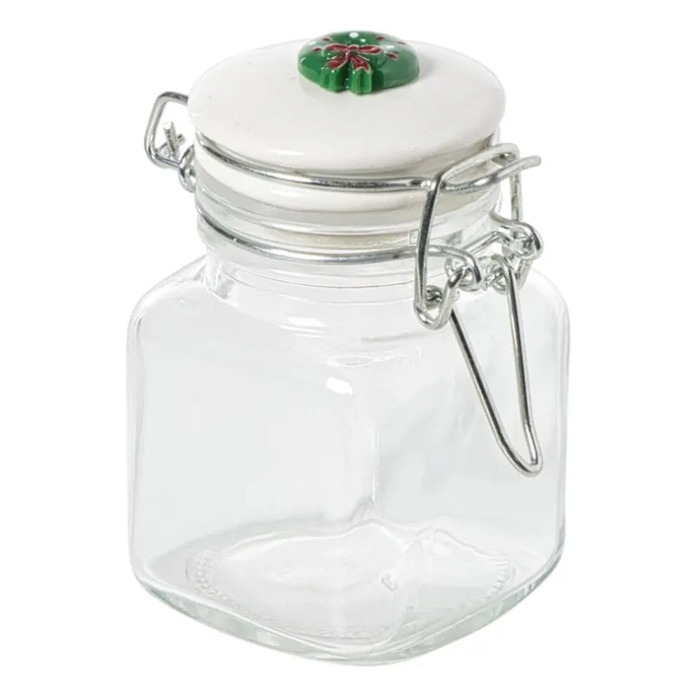 Mini weckpot kerst - transparant - 90 ml - diverse varianten