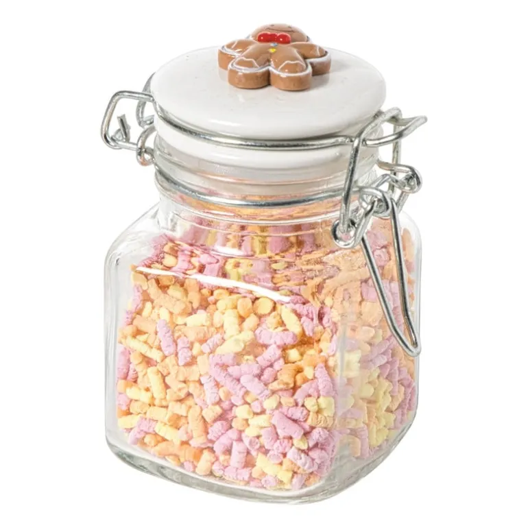 Mini weckpot kerst - transparant - 90 ml - diverse varianten