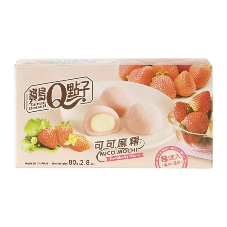 Mochi aardbei - 80 gram
