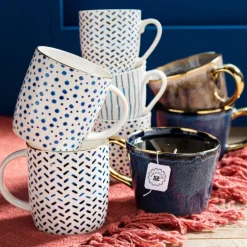 Mok met gouden oor - grijs - 250 ml