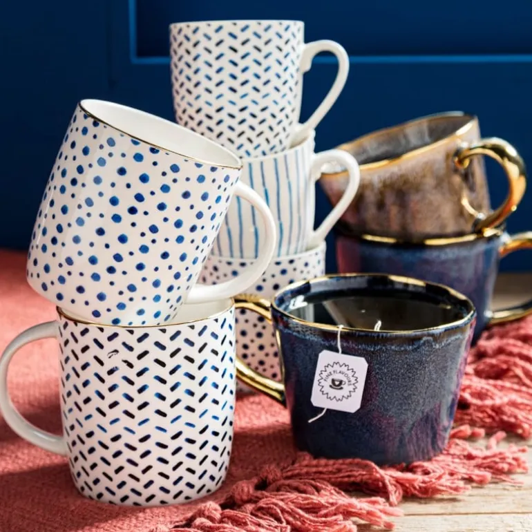 Mok met gouden oor - grijs - 250 ml