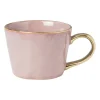 Mok met gouden oor - roze - 250 ml