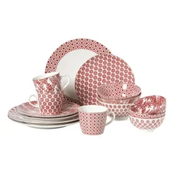 Mok Mirna bloem - rood/wit - 360 ml