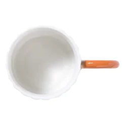 Mok ribbel - bruin/oranje - 200 ml