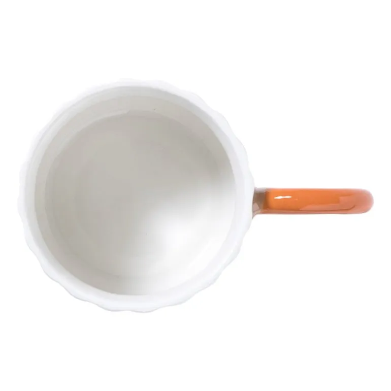 Mok ribbel - bruin/oranje - 200 ml