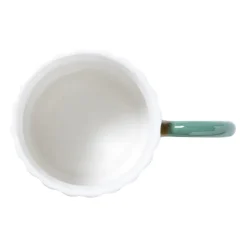 Mok ribbel - geel/groen - 200 ml