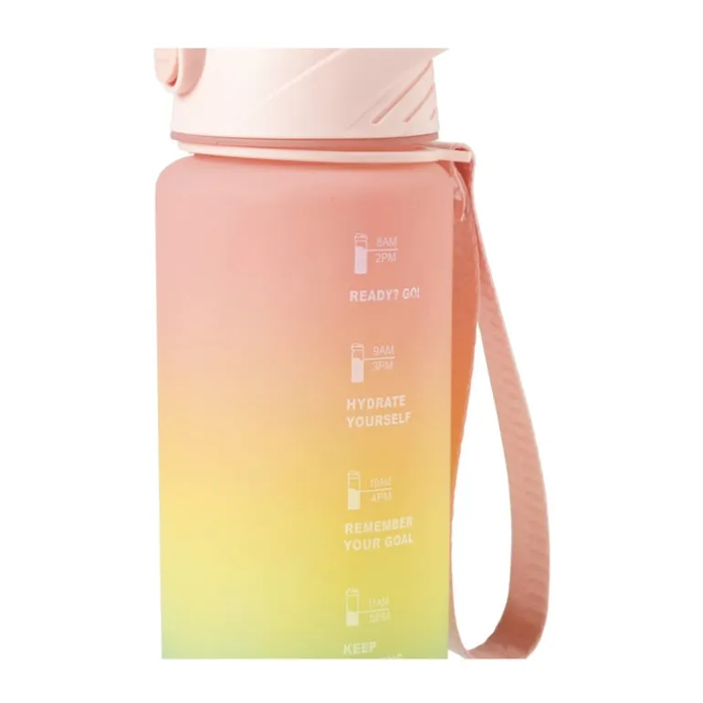Motivatie waterfles 1 liter - regenboog