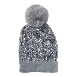 Muts glitter - grijs