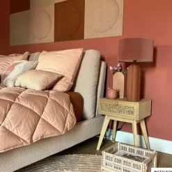 Nachtkastje Java met lade - bruin - 50x40x30 cm