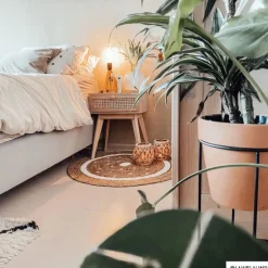 Nachtkastje Java met lade - bruin - 50x40x30 cm