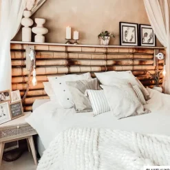 Nachtkastje Java met lade - bruin - 50x40x30 cm