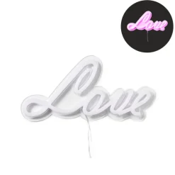 Neon LED lamp love - roze - 30x15 cm