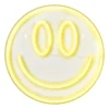 Neon LED lamp smiley - geel - ø33x2 cm